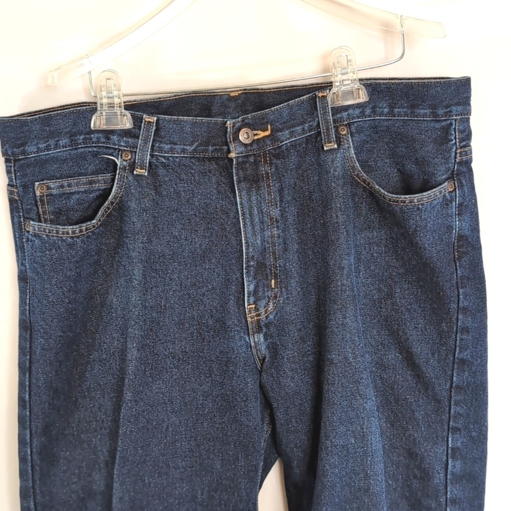 Men's Original Faded Glory 100% Cotton Straight Leg Dark Wash Jeans Sze 38"x 30" - Picture 2 of 5